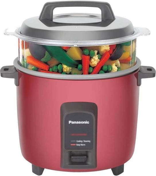 Panasonic SR-Y18FHS(E) Electric Rice Cooker (1.8 L, Maroon) Cooks upto 1kg Rice Electric Rice Cooker
