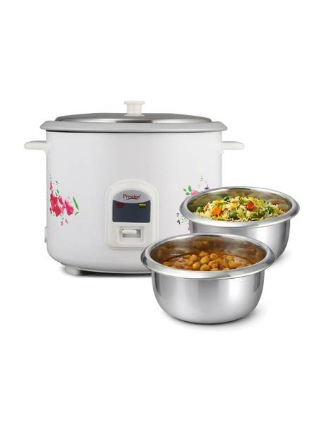 Prestige PRWO 2.8-2 Electric Rice Cooker with Steaming Feature