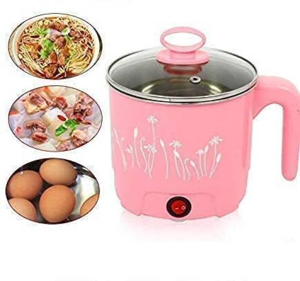 Evrum Mini Electric Pressure Cooker, Food Steamer, Egg Cooker(1.5 L, Pink) Electric Rice Cooker with Steaming Feature