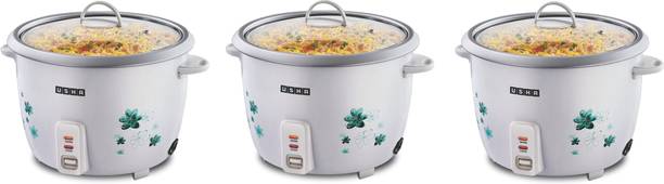 USHA RC28GS1 ( Pack of 3 ) Steamer 1000 Watt Electric Rice Cooker