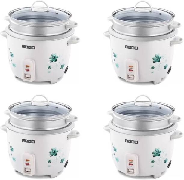 USHA RC18GS2 ELECTRIC RICE COOKER PACK OF 4 Electric Rice Cooker with Steaming Feature