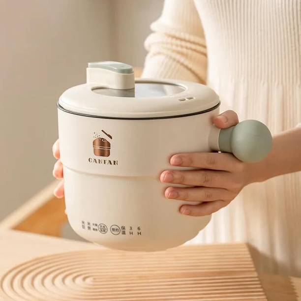 AAYUSHYAMENTERPRISE POT1.5LPINK Electric Cooker Deep Fryer, Egg Boiler, Egg Cooker, Food Steamer, Rice Cooker, Slow Cooker, Travel Cooker