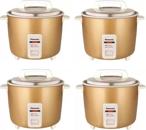 Panasonic SR-W18GH Automatic Warmer Cooker Pack of 4 Electric Rice Cooker with Steaming Feature