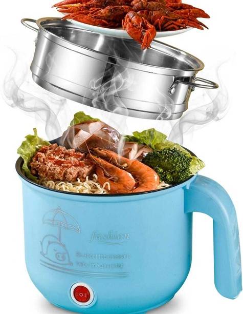 GAMADIYN BAZAAR Multiperpse Non Stick Rice Electric Cooker Frying Boiling Cooking Egg Boiler, Egg Cooker, Travel Cooker, Rice Cooker, Food Steamer