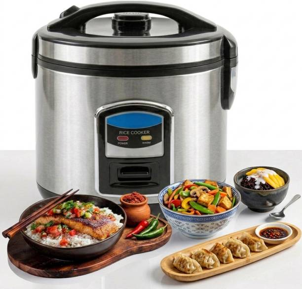 Edtepy 700W Electric Rice Cooker with 2L Non Stick Bowl for Fast Cooking & Steam Electric Pressure Cooker, Food Steamer, Rice Cooker, Slow Cooker