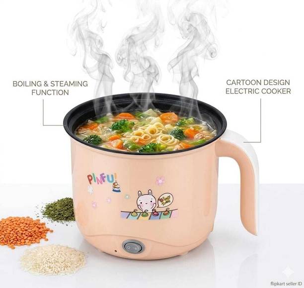 Radhe Electric Cooking Pot/Mini Rice Cooker/Portable Non-Stick Rice Cooker, Egg Boiler Rice Cooker, Travel Cooker, Egg Boiler