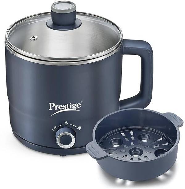 Prestige PMC 4.0| Precise Temperature Control | Concealed Element | 360 Degree Swivel | Travel Cooker, Egg Boiler, Food Steamer