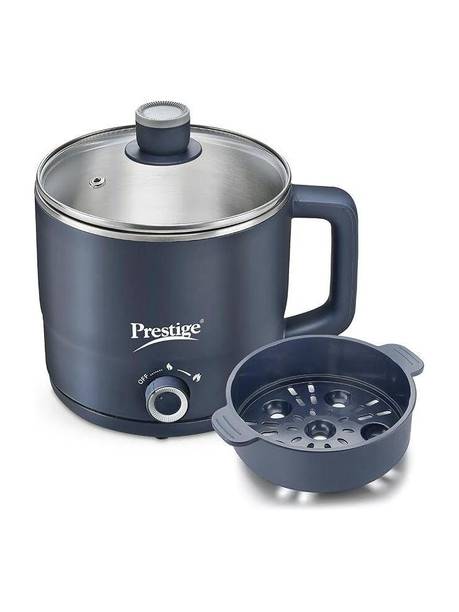 Prestige PMC 4.0| Precise Temperature Control | Concealed Element | 360 Degree Swivel | Travel Cooker, Egg Boiler, Food Steamer
