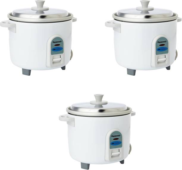 Panasonic SR-WA10E Electric Rice Cooker Pack of 3 Electric Rice Cooker with Steaming Feature