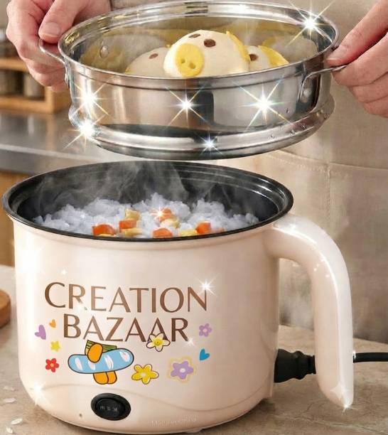 CREATION BAZAAR Cooking Pot Noodle Maker Egg Boiler hot Pot Vegetable Rice Cooker, Travel Cooker, Egg Cooker