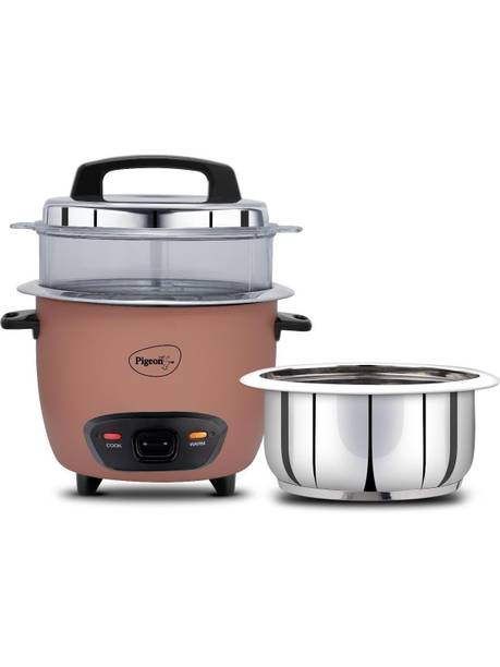 Pigeon Inox Pro 1.8L Single Stainless Steel Pot | Automatic | Food Steamer | Warmer Electric Rice Cooker