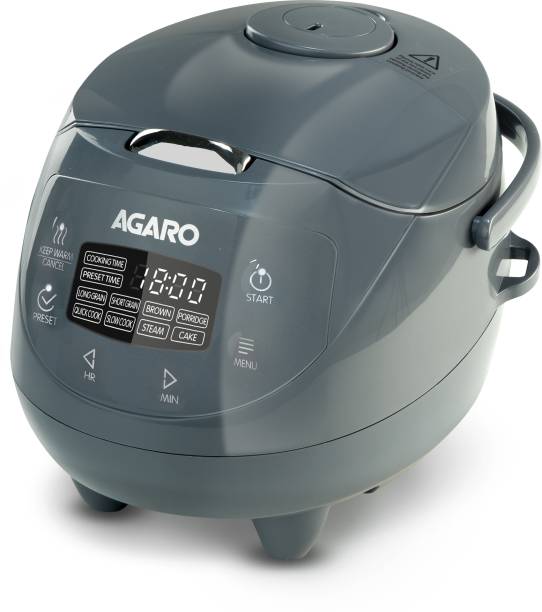 AGARO Imperial Electric Rice Cooker, 2L Ceramic Coated Inner Bowl, Steam Basket, Electric Rice Cooker
