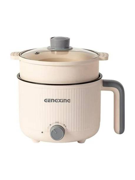 NowExp Newexp1.5 Electric Cooker / Multi-Functional Hot Pot with Steamer Air Fryer, Egg Boiler, Deep Fryer, Food Steamer, Rice Cooker, Travel Cooker, Egg Roll Maker