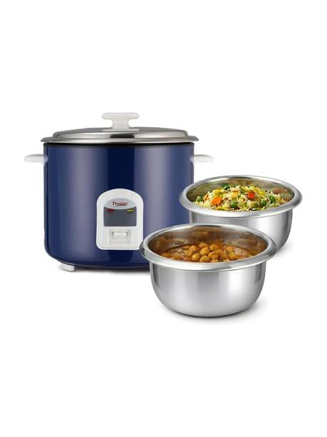Prestige Cute 2.8-2SS Open Type|Stainless Steel Cooking Pan 2U|Cook Upto 1.7Kg Of Rice Electric Rice Cooker