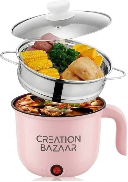GAMADIYN BAZAAR Pot Single Multicolor kettle Cooker Warmer Electric Cooking Automatic mode Travel Cooker, Rice Cooker, Food Steamer, Egg Cooker, Egg Boiler