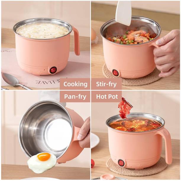 Udghosh Creation 2 Inner Pot Electric Rice Cooker with Steaming Feature Egg Cooker, Rice Cooker, Food Steamer, Travel Cooker, Deep Fryer