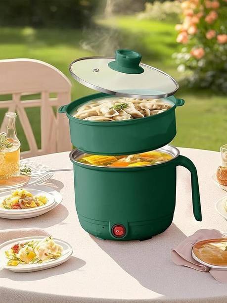 Radhe Electric Multifunction Cooking Pot 1.5 Litre Multi-Purpose Cooker Rice Cooker, Travel Cooker, Egg Cooker