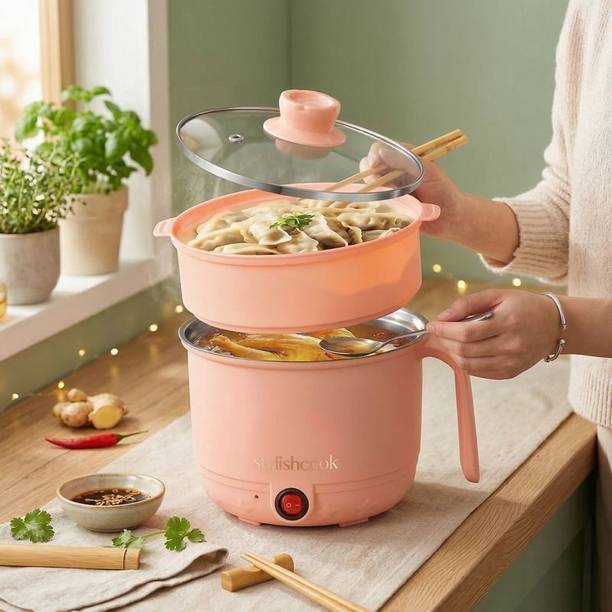 DAKSHWAY Electric Multifunction Mini Electric Cooker & Steamer, Travel Cooker, Egg Boiler Rice Cooker, Travel Cooker, Egg Cooker