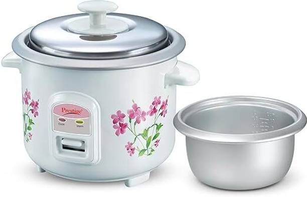 Prestige PRWO 0.6L With 2 Cooking Pans Detachable Power Cord | Durable Body | Electric Rice Cooker with Steaming Feature