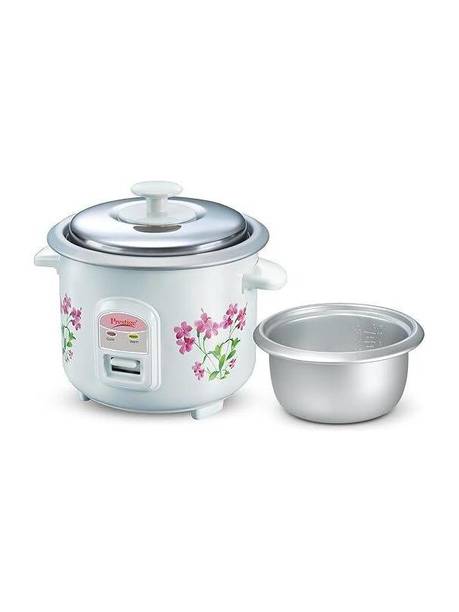 Prestige PRWO 0.6L With 2 Cooking Pans Detachable Power Cord | Durable Body | Electric Rice Cooker with Steaming Feature