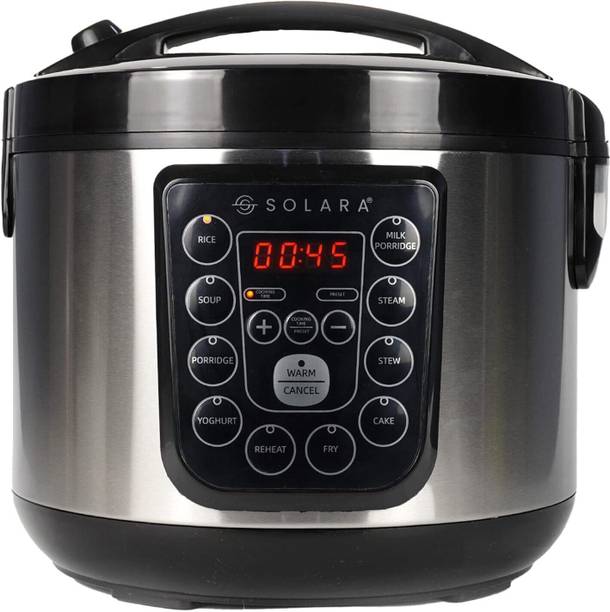 Solara SOL-RIC-201 Rice Cooker, Electric Pressure Cooker, Food Steamer, Egg Cooker, Slow Cooker