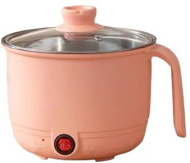 Estervig Multipurpose Cooking Electric Pot Inner Steel Mini Cooker Multi Kettle with Lid Rice Cooker, Deep Fryer, Travel Cooker
