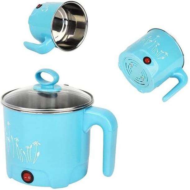 AAYUSHYAMENTERPRISE Electric Multifunction Cooking Pot 1.5 Litre Multi-Purpose Cooker Travel Cooker, Egg Roll Maker, Rice Cooker, Food Steamer, Egg Cooker