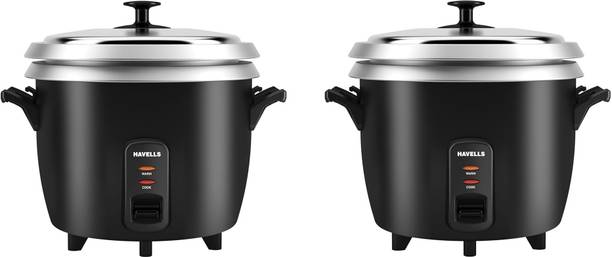 HAVELLS RISO Plus 1.8 L 2 Bowl, (Pack of 2) Electric Rice Cooker