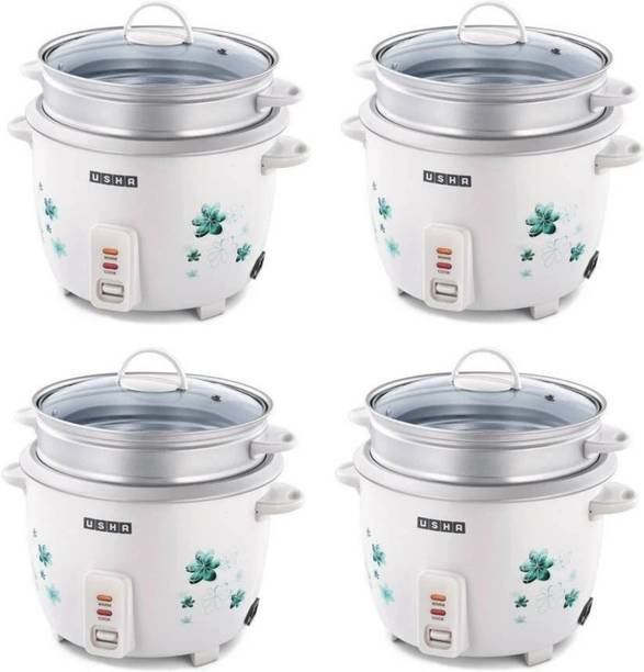 USHA RC18GS2 ( Pack of 4 ) Electric Rice Cooker with Steaming Feature