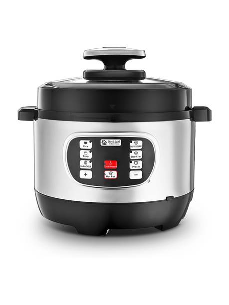 Shri & Sam Stainless Steel Cooker 3 Litre | 6-in-1 Automatic Multi-Cooker Electric Pressure Cooker