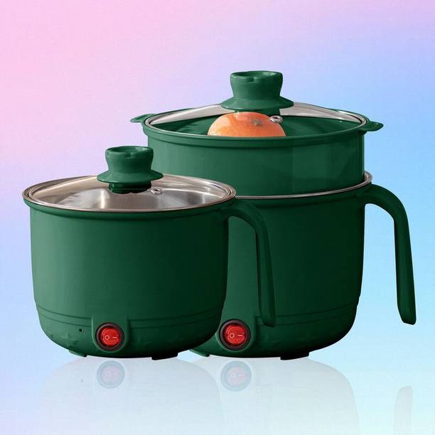 Allova Multipurpose Electric Cooker with Glass Lid, Non-Stick Pan & Long Handle Electric Pressure Cooker, Slow Cooker, Travel Cooker, Egg Boiler