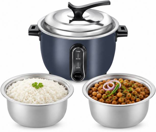 Prestige Delight PRCO 4.2-2 1650W Open Type|Aluminium Cooking Pan 2U|Cool Touch Handles Electric Pressure Cooker