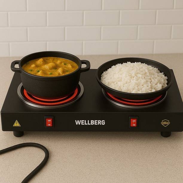 WELLBERG 2000 W Radiant Cooktop Push Button