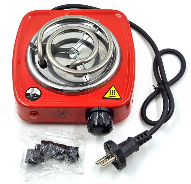 al-afandi Red (220V & 500W) Small Electric Coil Heater, Cooktop Hotplate, Charcoal Burner Electric Cooking Heater