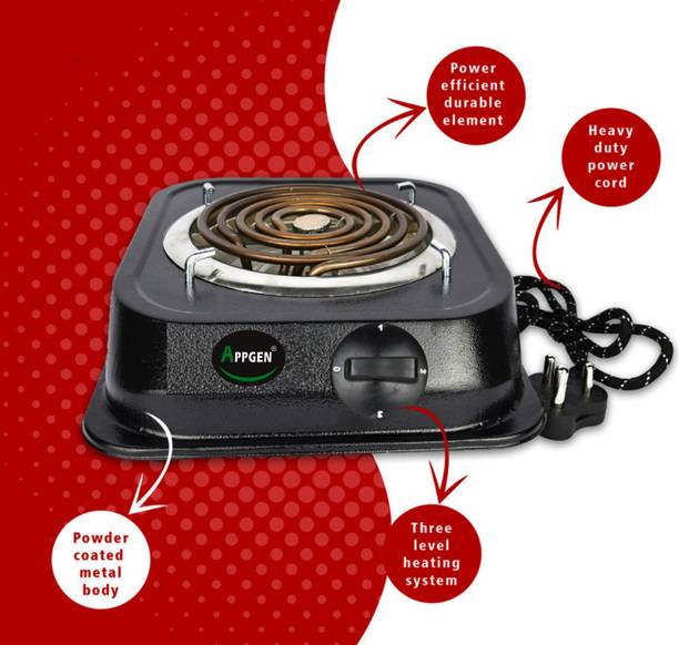 APPGEN 2000WATT Hot Plate Cooking Induction Cooktop (Chrome Plated) Radiant Cooktop Electric Cooking Heater