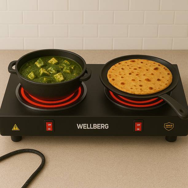 WELLBERG 2000 W Radiant Cooktop Push Button