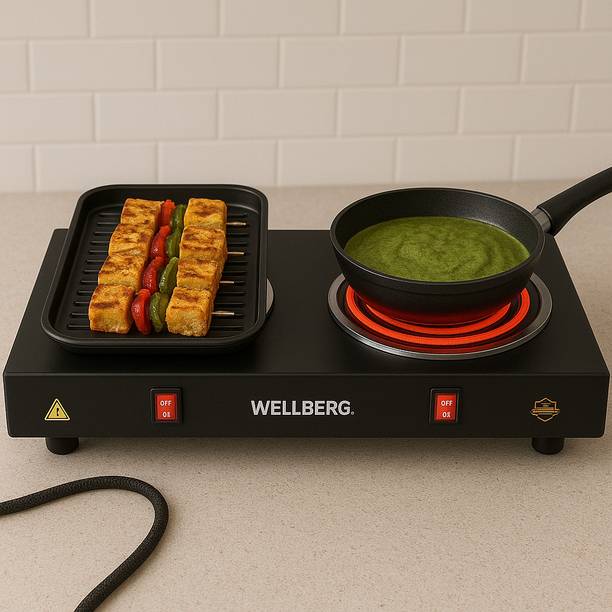 WELLBERG 2000 W Radiant Cooktop Push Button