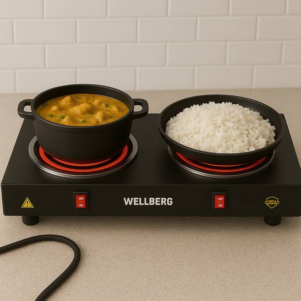 WELLBERG 2000 W Radiant Cooktop Push Button