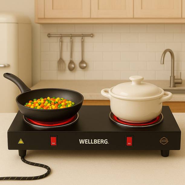 WELLBERG 2000 W Radiant Cooktop Push Button