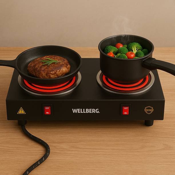 WELLBERG 2000 W Radiant Cooktop Push Button