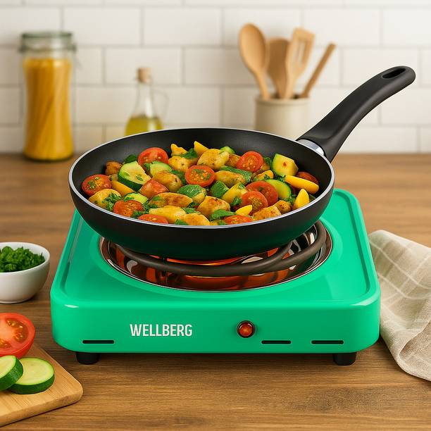 WELLBERG 1000 W Radiant Cooktop Jog Dial
