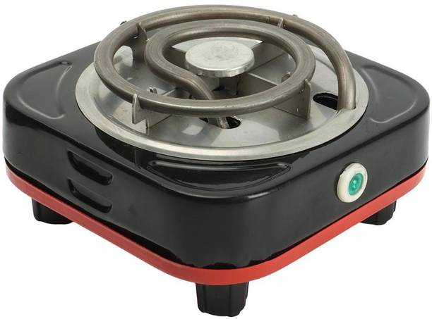 RYNATY RUSTPROOF CLASSY MINI PORTABLE 500WATTS SHOCKPROOF RADIANT COOKTOP, Red::Black Electric Cooking Heater