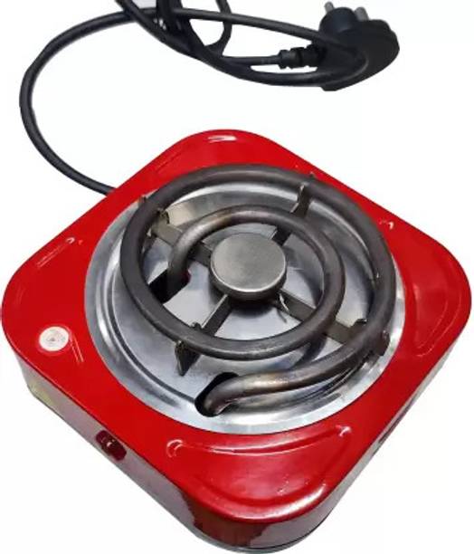 RYNATY RUSTPROOF CLASSY MINI PORTABLE 500WATTS SHOCKPROOF RADIANT COOKTOP, Red Electric Cooking Heater