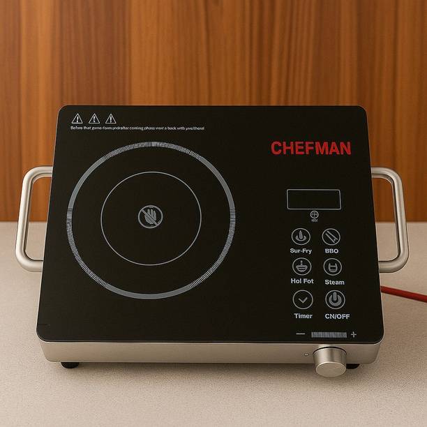 Chefman 2200W Infrared Cooktop with Touch Panel, LED Timer & 4 Quick Cooking Modes Electric Cooking Heater