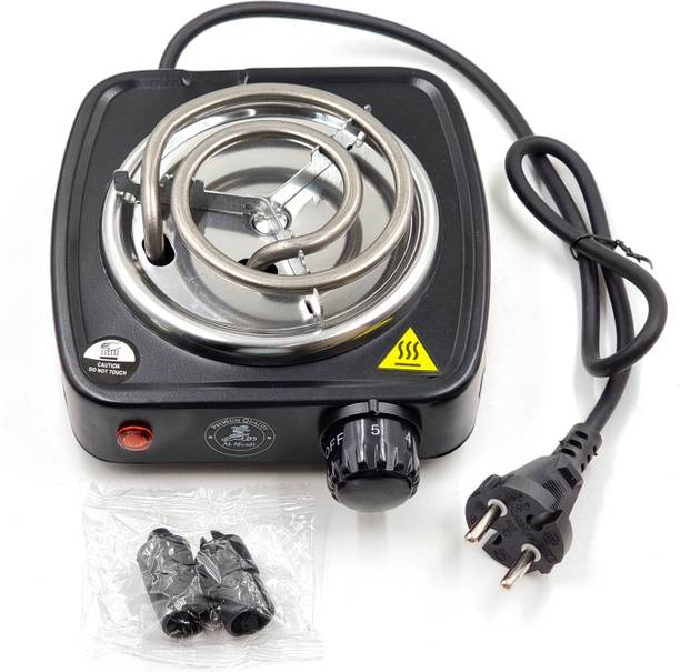 al-afandi Black (220V & 500W) Small Electric Coil Heater Cooktop Hotplate, Charcoal Burner Electric Cooking Heater