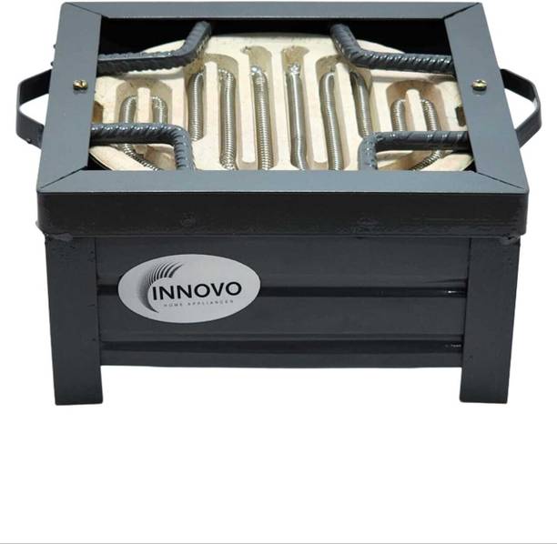 INNOVO TRADERS Grey Electric Heater | Shockproof Ceramic Coil Chulha for travel | Iron Body Electric Cooking Heater