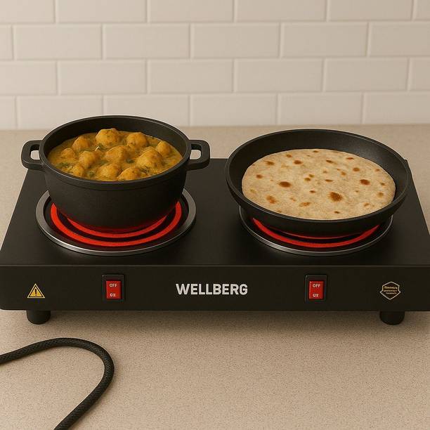 WELLBERG 2000 W Radiant Cooktop Push Button