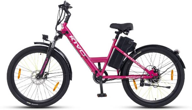 Motovolt KIVO EASY Pink 26 inches Single Speed Lithium-ion (Li-ion) Electric Cycle