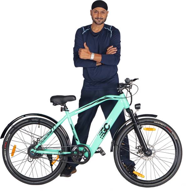 GOSPORTY Sustainable E-Cycle for Commuting | Detachable Carrier and High-Traction Tires 26 inches Single Speed Lithium-ion (Li-ion) Electric Cycle