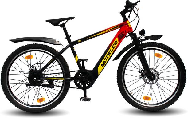 MATELCO UBERO EA26 RED/BLACK TYRE 26 inches Single Speed Lithium-ion (Li-ion) Electric Cycle